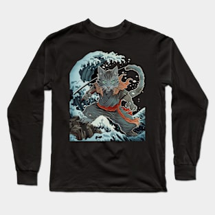 Cat Ninja Pursuit Silent Shadows Long Sleeve T-Shirt